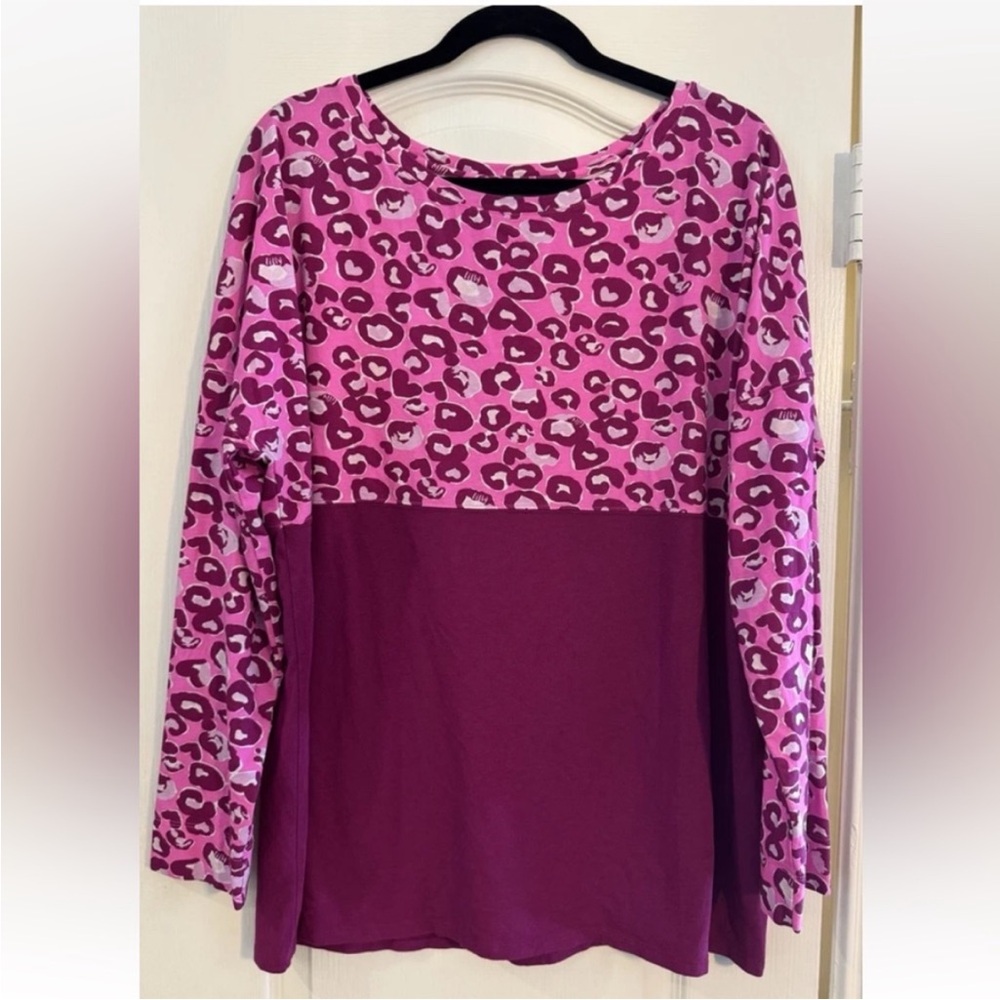 Leopard Print Pink and Purple Women's Top